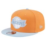Official Los Angeles Lakers mens los angeles lakers new era orangelight blue 2-tone color pack 9fifty snapback hat | Lakers Shop