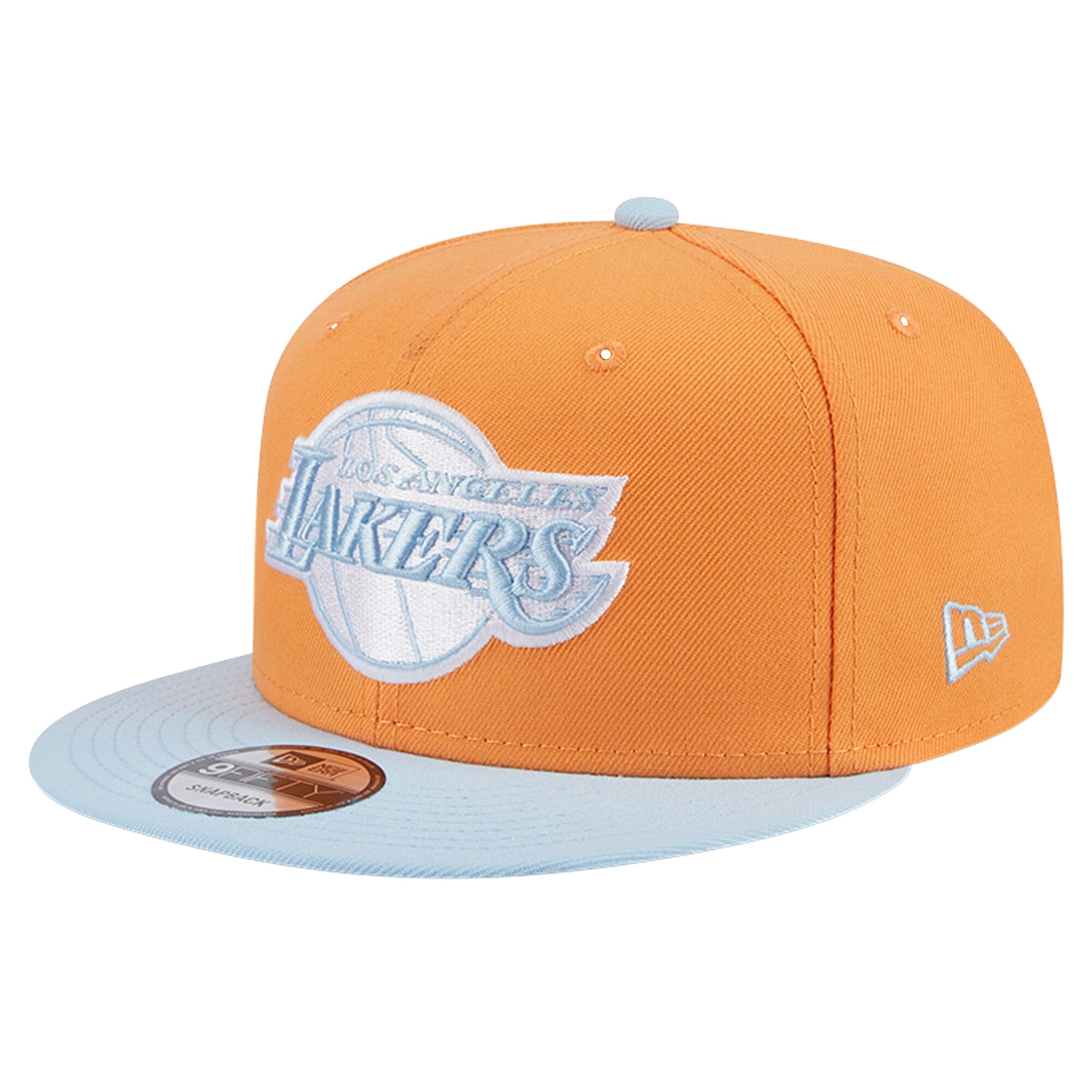 Official Los Angeles Lakers mens los angeles lakers new era orangelight blue 2-tone color pack 9fifty snapback hat | Lakers Shop