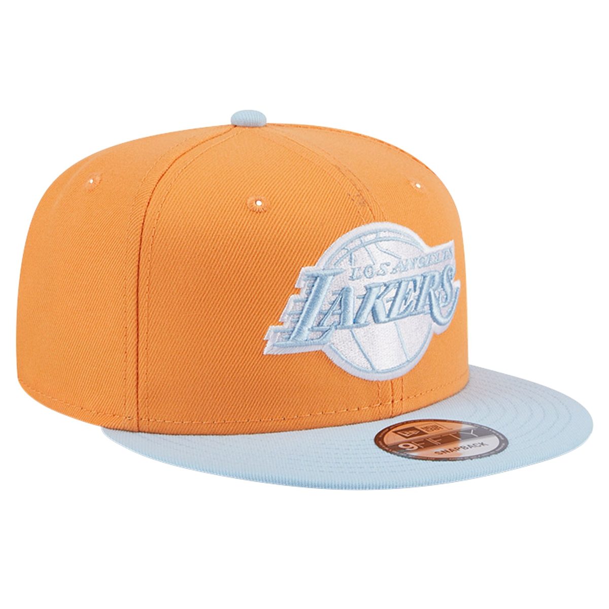 Official Los Angeles Lakers mens los angeles lakers new era orangelight blue 2-tone color pack 9fifty snapback hat | Lakers Shop