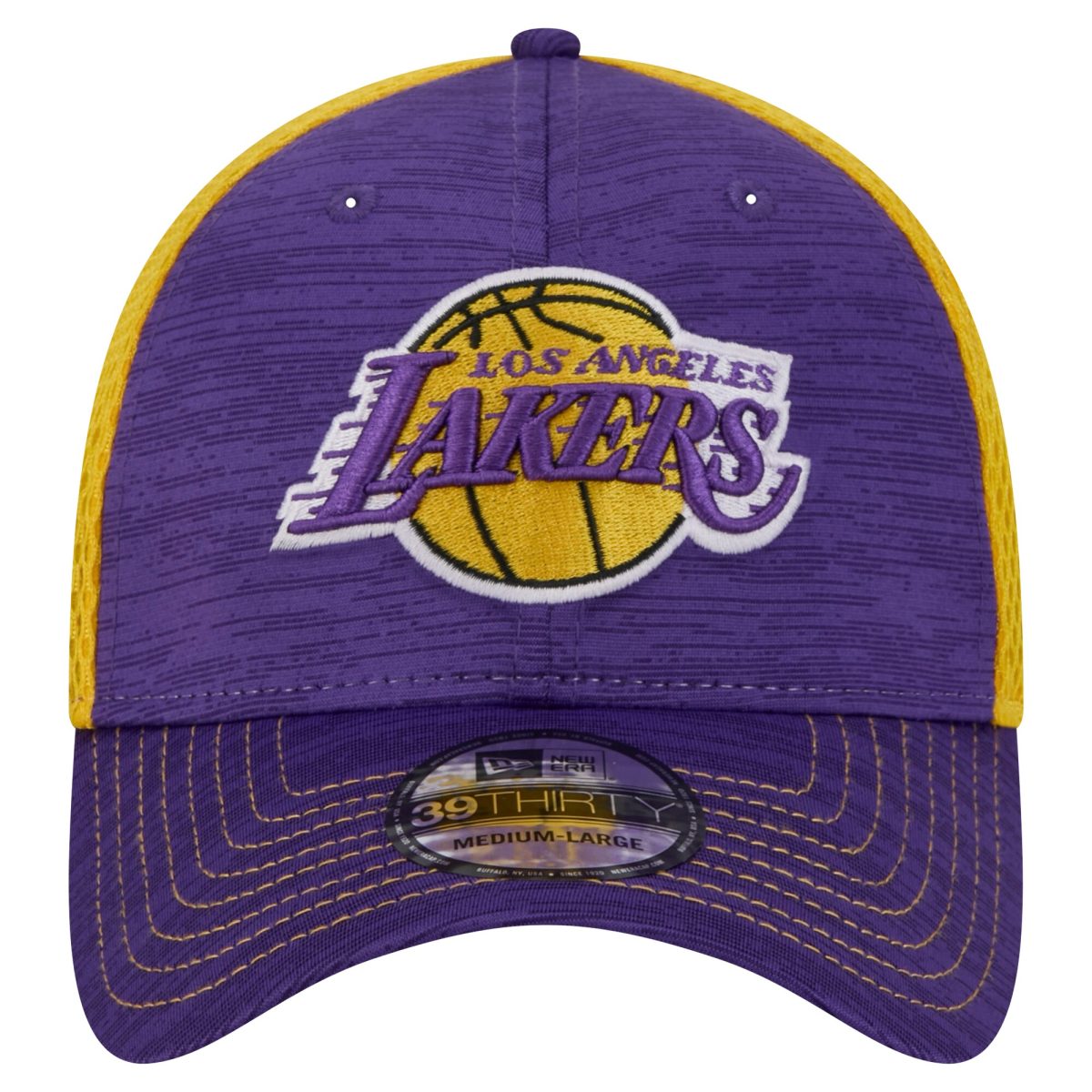 Official Los Angeles Lakers mens los angeles lakers new era purple active tech neo flex 39thirty flex hat | Lakers Shop