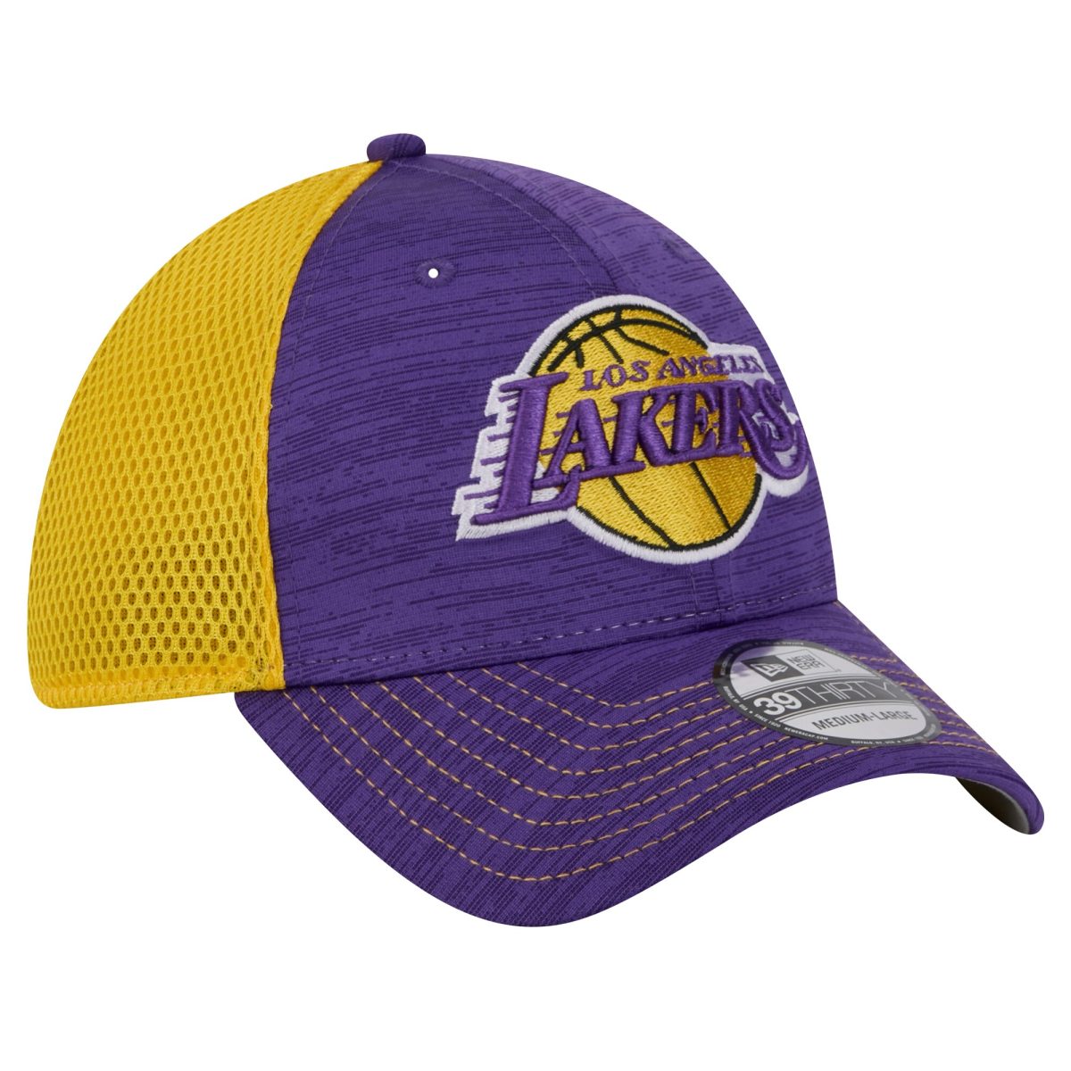 Official Los Angeles Lakers mens los angeles lakers new era purple active tech neo flex 39thirty flex hat | Lakers Shop