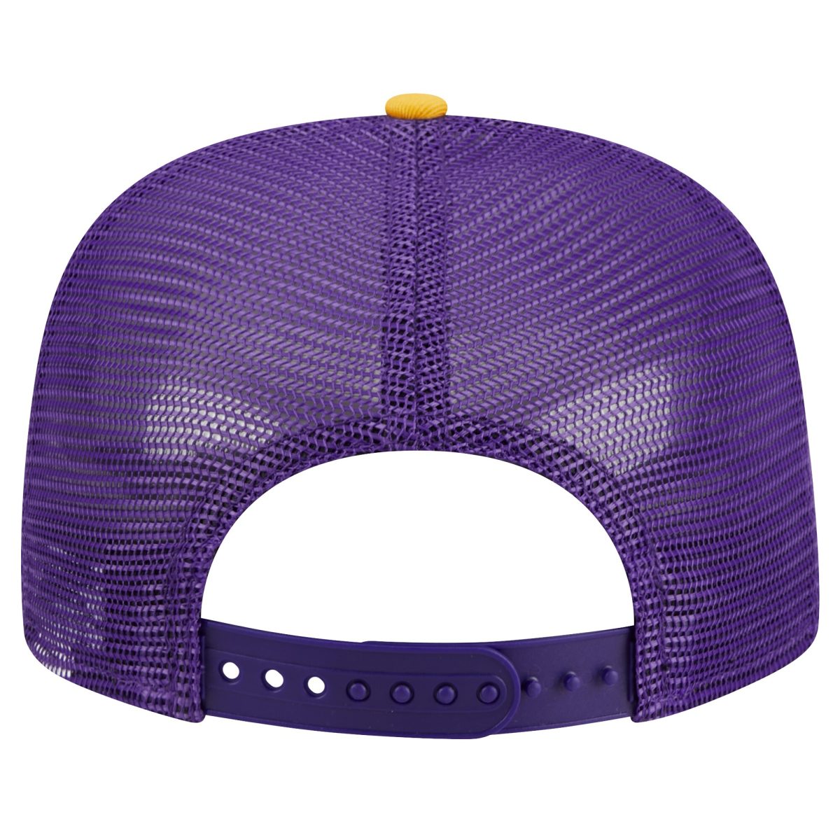 Official Los Angeles Lakers mens los angeles lakers new era purple arch a-frame trucker 9fifty snapback hat | Lakers Shop