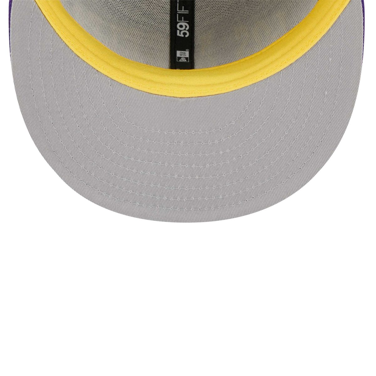 Official Los Angeles Lakers mens los angeles lakers new era purple big arch text 59fifty fitted hat | Lakers Shop