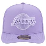 Official Los Angeles Lakers mens los angeles lakers new era purple colorpack a-frame pinch front 59fifty fitted hat | Lakers Shop