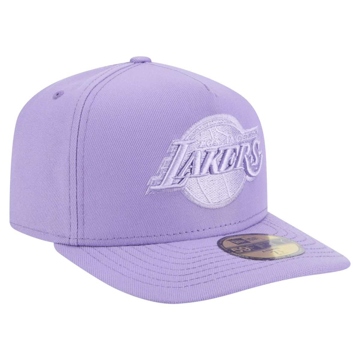 Official Los Angeles Lakers mens los angeles lakers new era purple colorpack a-frame pinch front 59fifty fitted hat | Lakers Shop