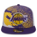 Official Los Angeles Lakers mens los angeles lakers new era purple court sport speckle 9fifty snapback hat | Lakers Shop