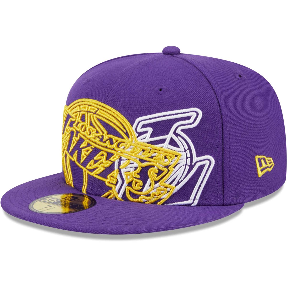 Official Los Angeles Lakers mens los angeles lakers new era purple game day hollow logo mashup 59fifty fitted hat | Lakers Shop