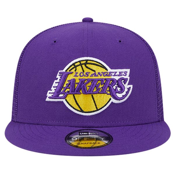 Official Los Angeles Lakers mens los angeles lakers new era purple meshback 9fifty snapback hat | Lakers Shop