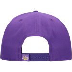 Official Los Angeles Lakers mens los angeles lakers new era purple oversized puff print logo golfer snapback hat | Lakers Shop