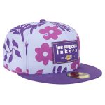 Official Los Angeles Lakers mens los angeles lakers new era purple palm fronds 2-tone 59fifty fitted hat | Lakers Shop