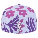 Official Los Angeles Lakers mens los angeles lakers new era purple palm fronds 2-tone 59fifty fitted hat | Lakers Shop