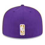 Official Los Angeles Lakers mens los angeles lakers new era purple piped  flocked 59fifty fitted hat | Lakers Shop