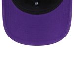 Official Los Angeles Lakers mens los angeles lakers new era purple plate oversized patch trucker 9forty adjustable hat | Lakers Shop