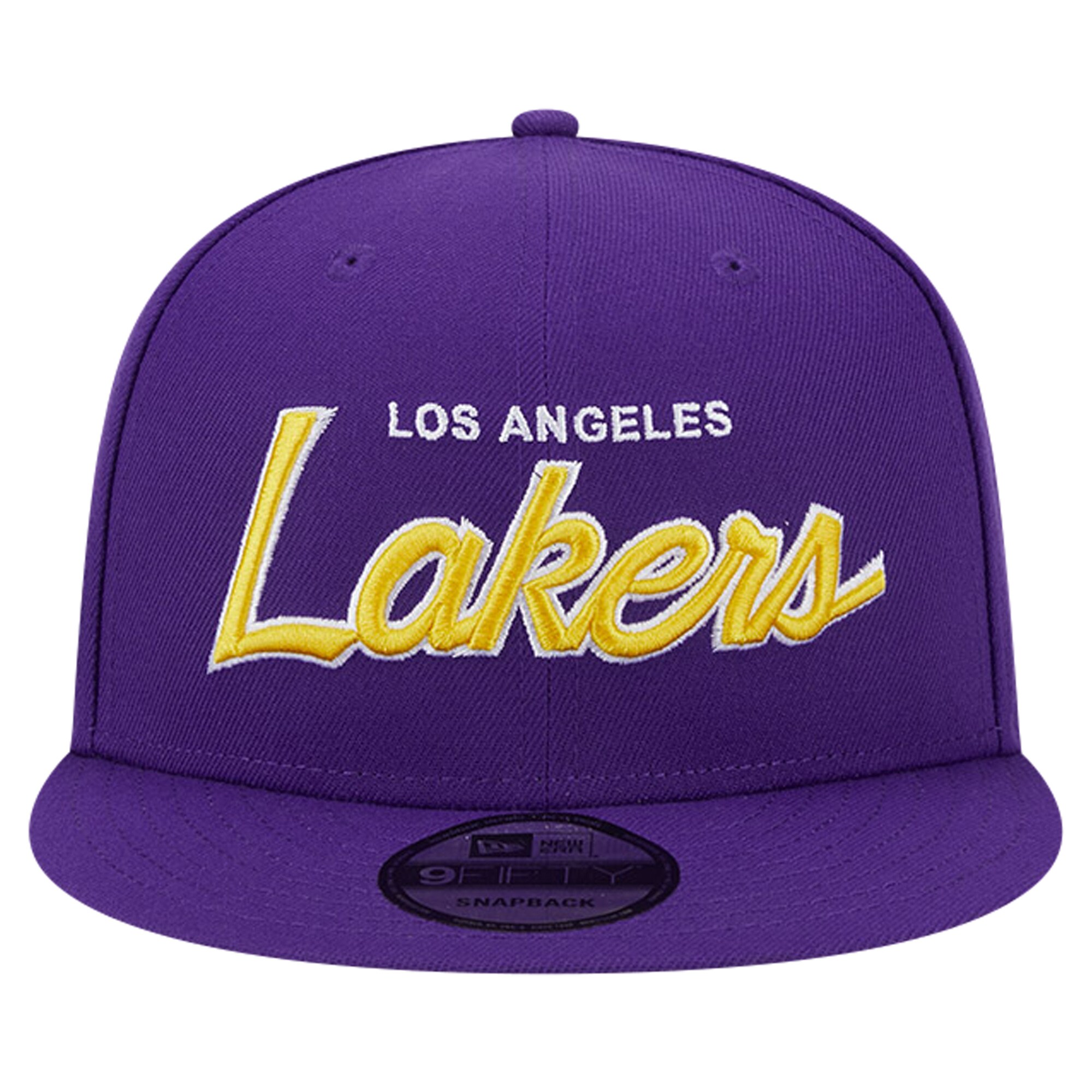 Official Los Angeles Lakers mens los angeles lakers new era purple script side patch 9fifty snapback hat | Lakers Shop