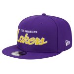 Official Los Angeles Lakers mens los angeles lakers new era purple script side patch 9fifty snapback hat | Lakers Shop