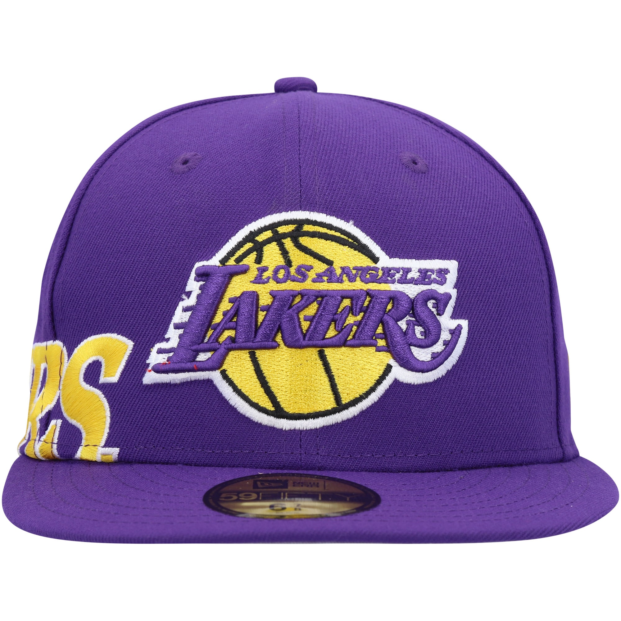 Official Los Angeles Lakers mens los angeles lakers new era purple side arch jumbo 59fifty fitted hat | Lakers Shop