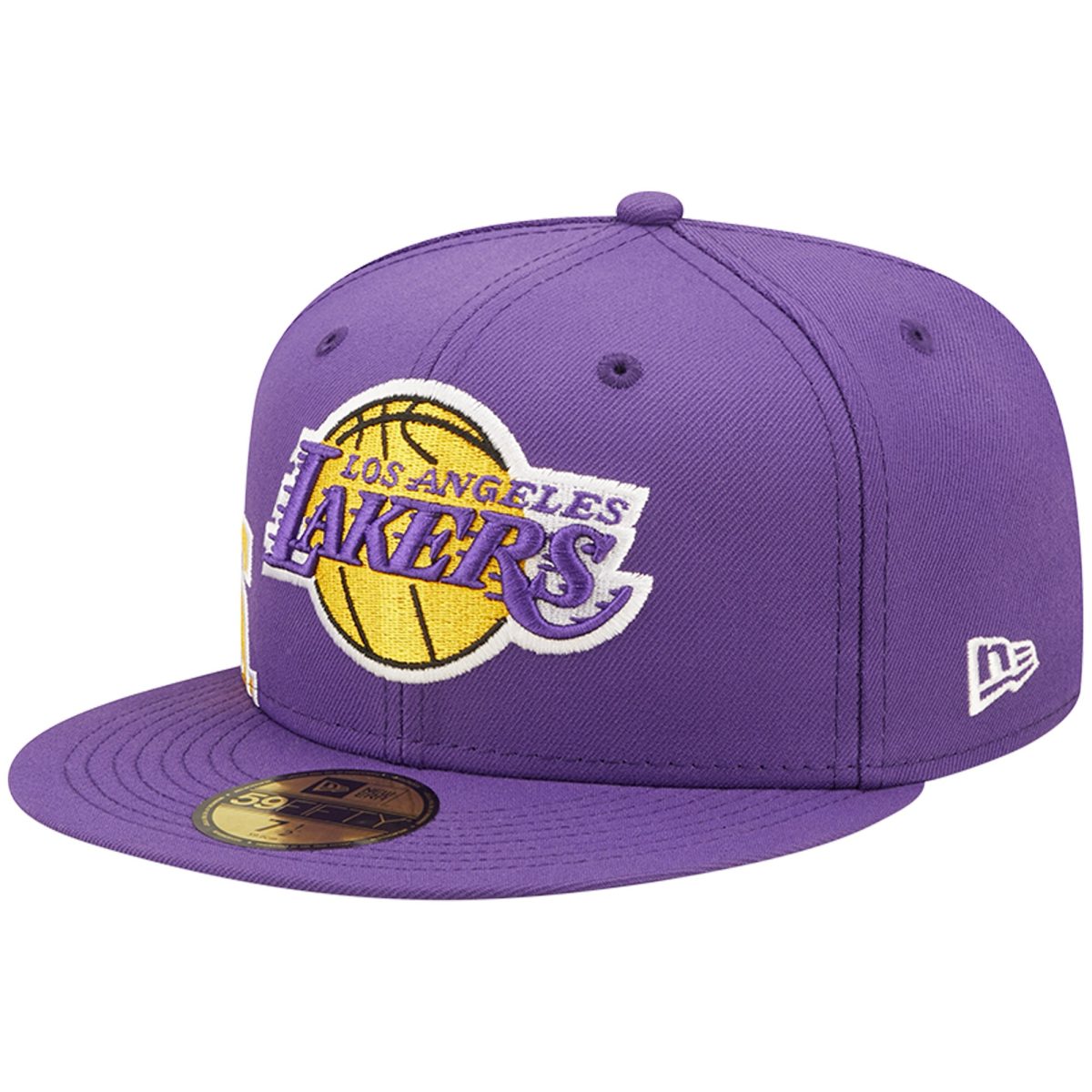 Official Los Angeles Lakers mens los angeles lakers new era purple side split 59fifty fitted hat | Lakers Shop