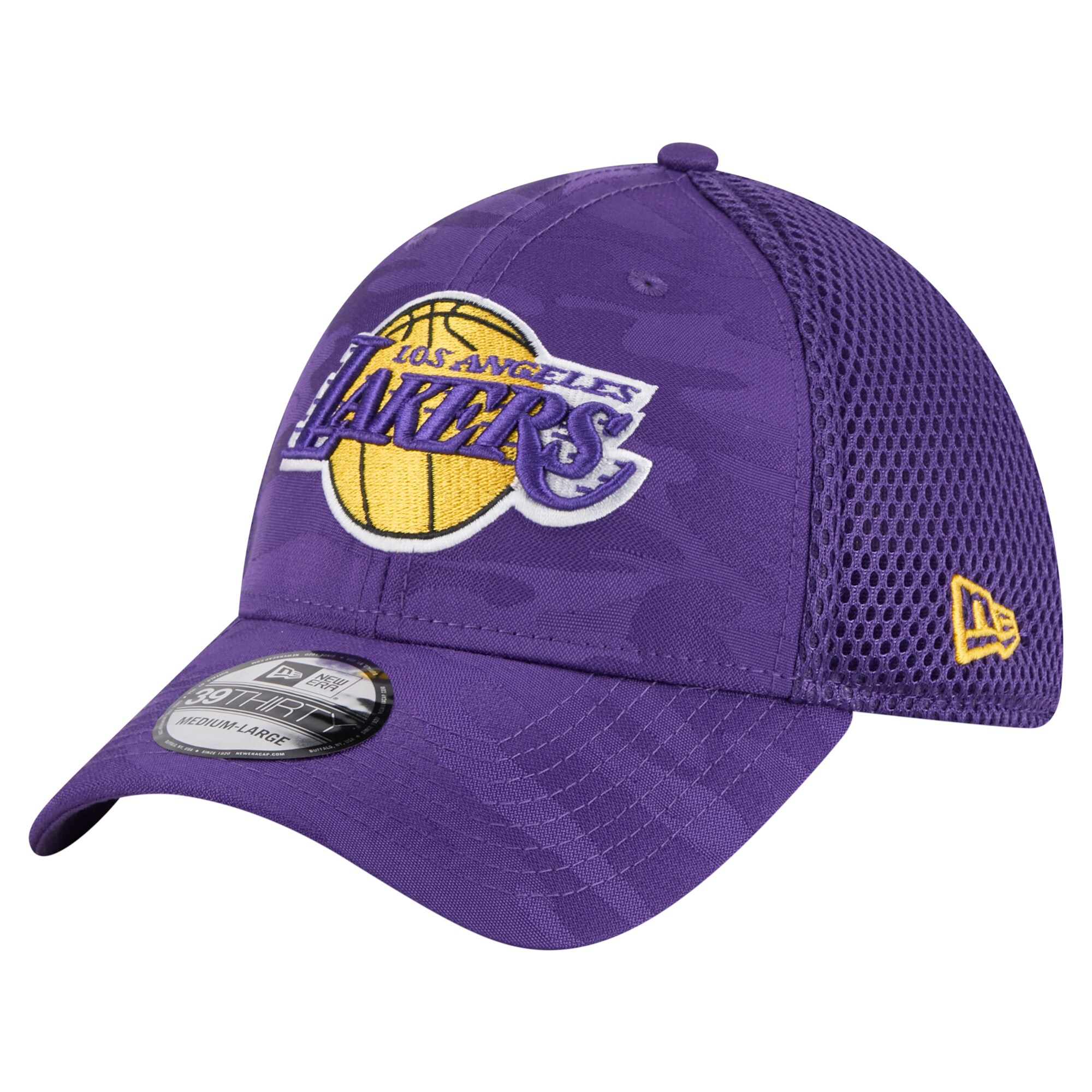 Official Los Angeles Lakers mens los angeles lakers new era purple subtle camo 39thirty flex hat | Lakers Shop