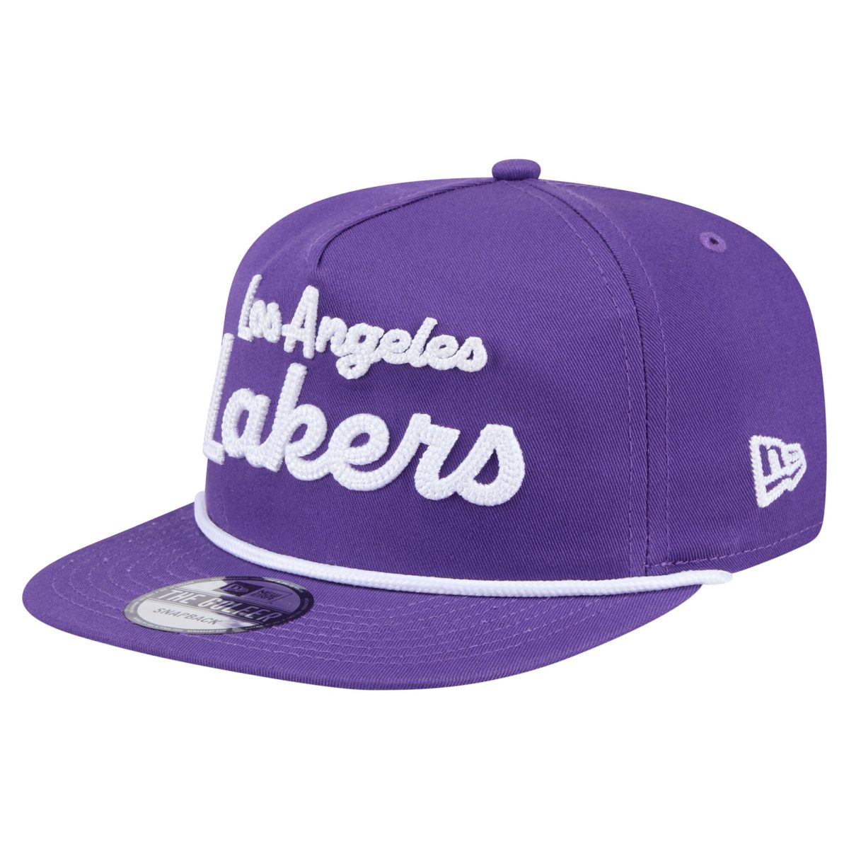 Official Los Angeles Lakers mens los angeles lakers new era purple team text golfer snapback hat | Lakers Shop