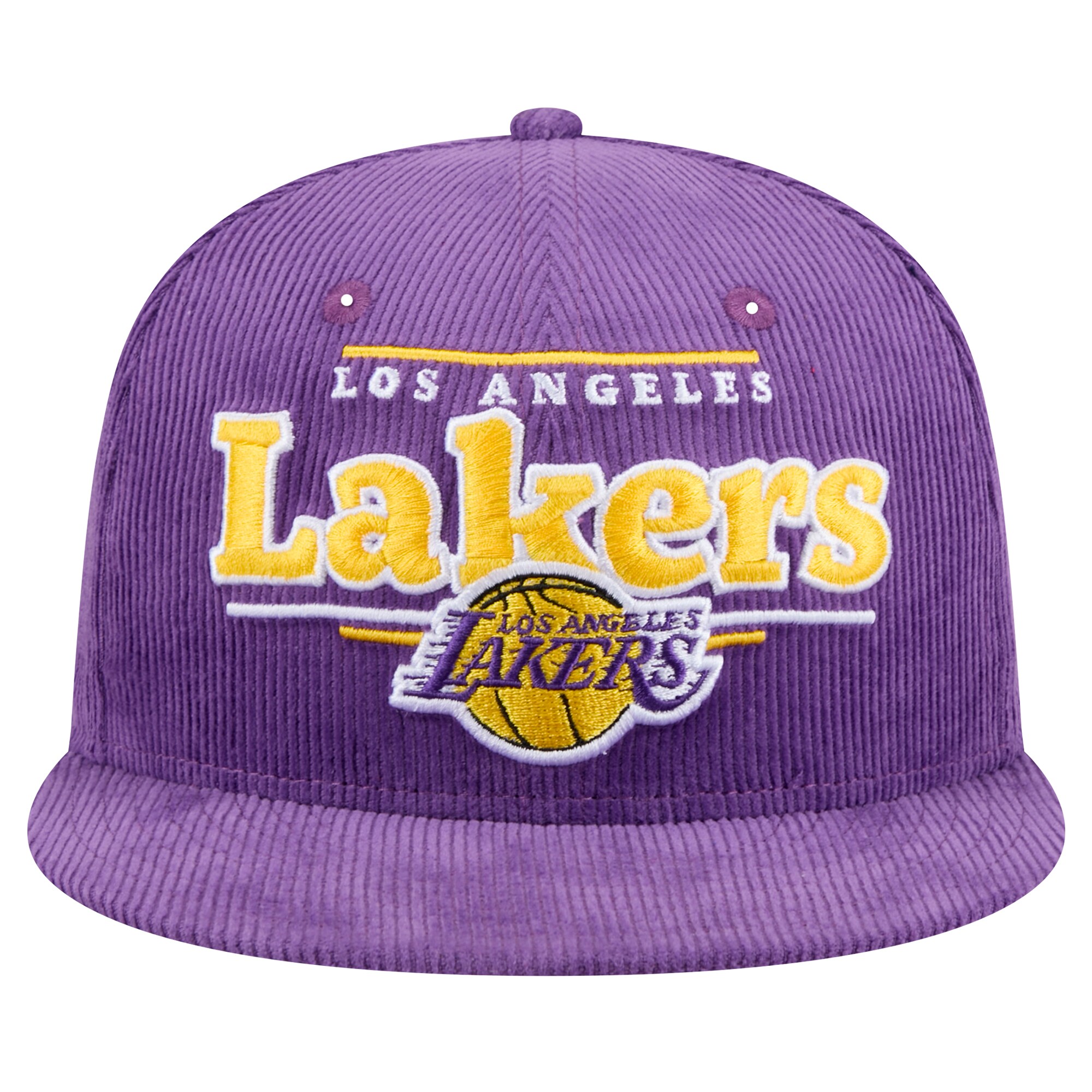 Official Los Angeles Lakers mens los angeles lakers new era purple throwback display corduroy 9fifty snapback hat | Lakers Shop