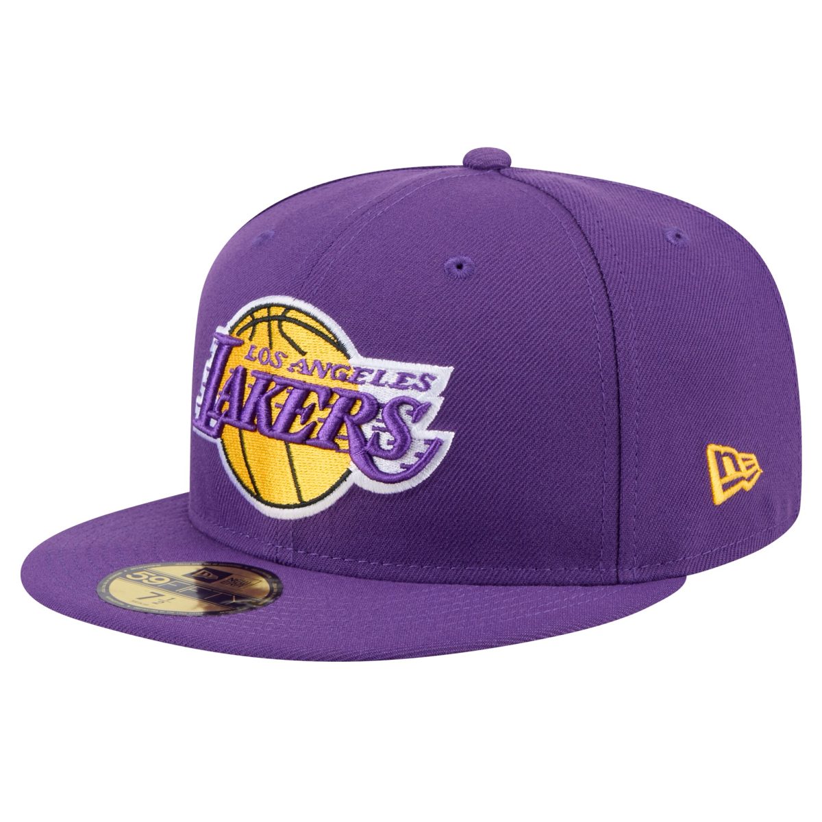 Official Los Angeles Lakers mens los angeles lakers new era purple throwback pennant 59fifty fitted hat | Lakers Shop