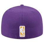 Official Los Angeles Lakers mens los angeles lakers new era purple throwback pennant 59fifty fitted hat | Lakers Shop