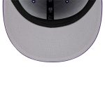 Official Los Angeles Lakers mens los angeles lakers new era purple throwback pennant 59fifty fitted hat | Lakers Shop