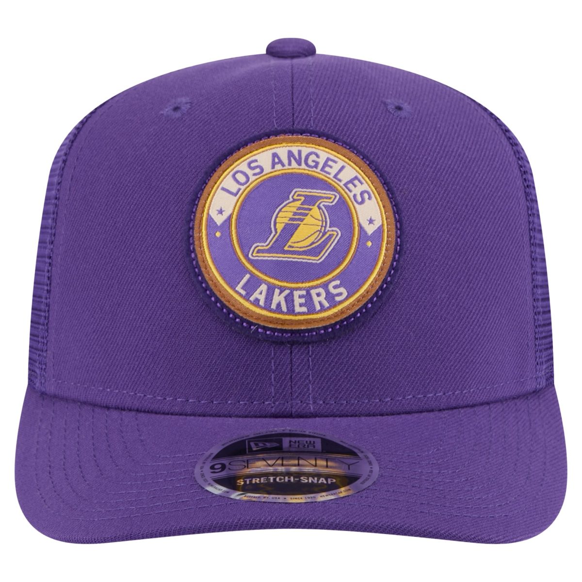 Official Los Angeles Lakers mens los angeles lakers new era purple victory grove circle patch 9seventy adjustable hat | Lakers Shop