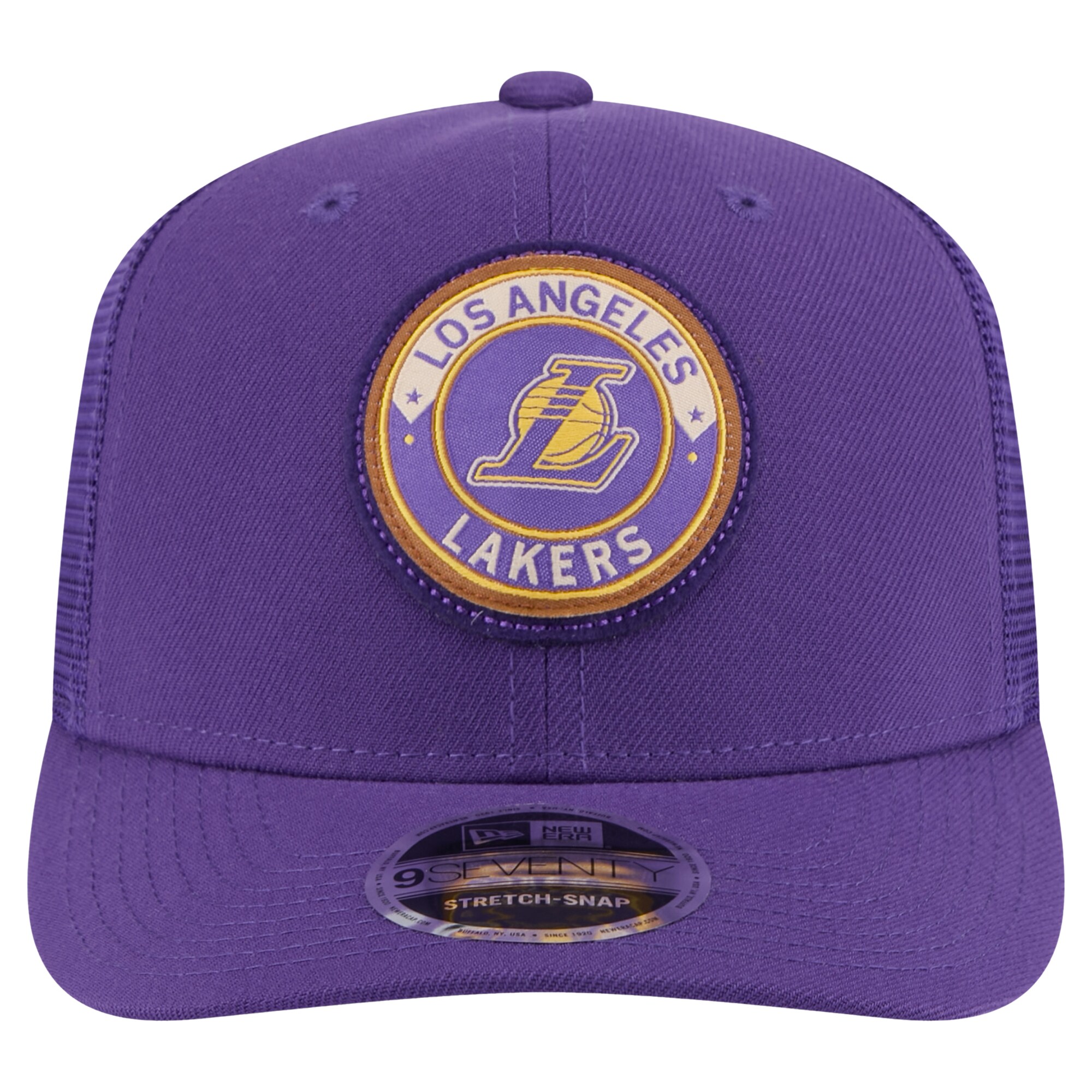 Official Los Angeles Lakers mens los angeles lakers new era purple victory grove circle patch 9seventy adjustable hat | Lakers Shop