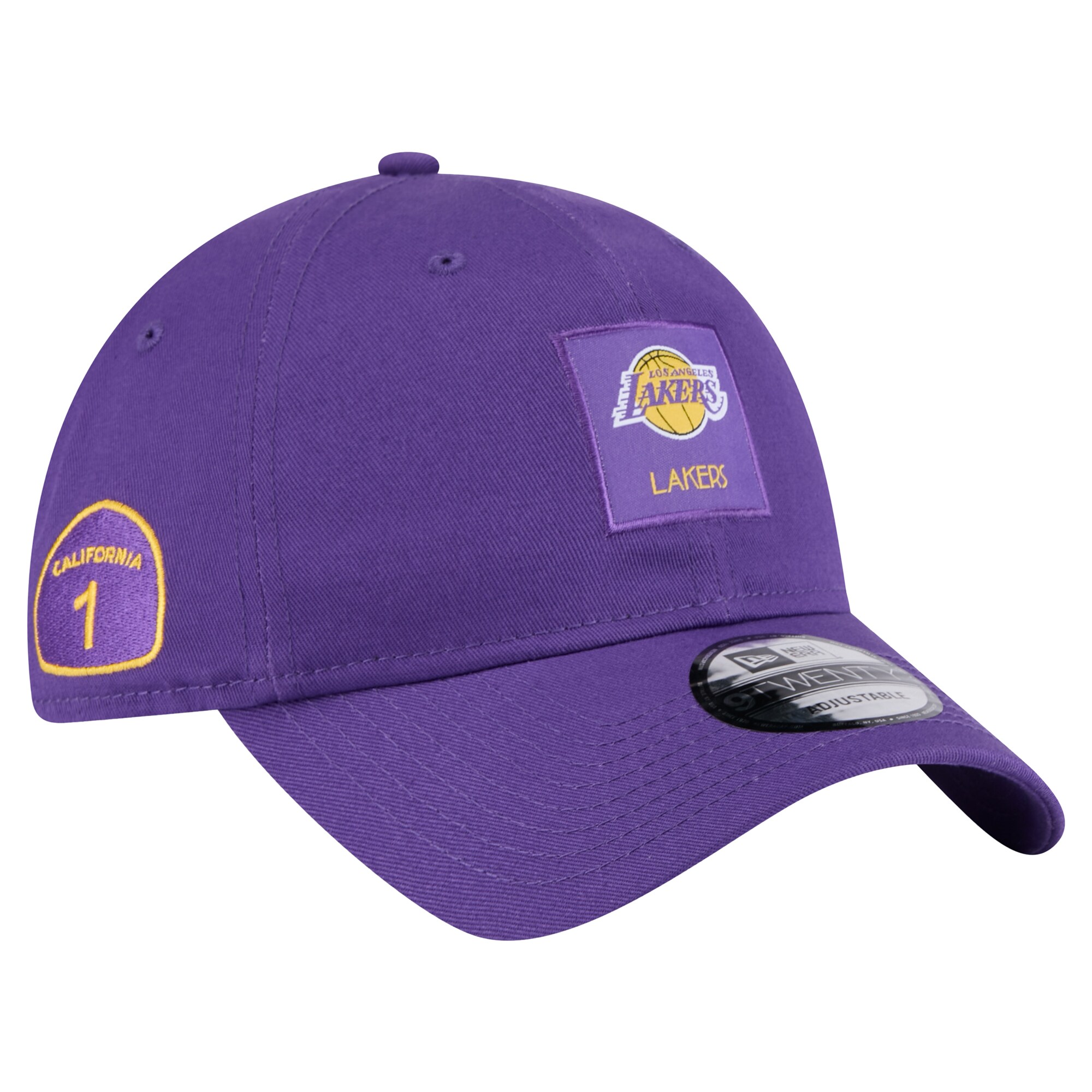 Official Los Angeles Lakers mens los angeles lakers new era purple victory grove patch 9twenty adjustable hat | Lakers Shop