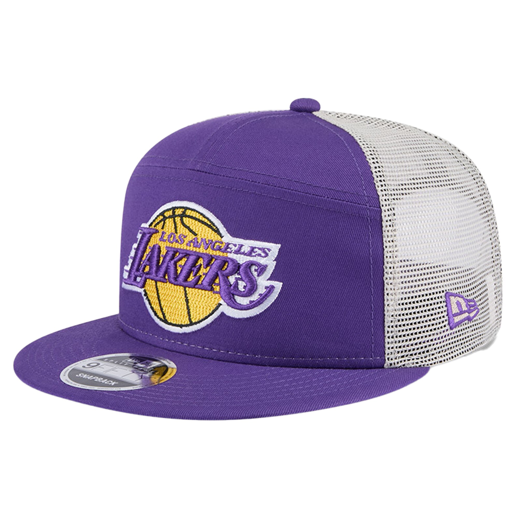 Official Los Angeles Lakers mens los angeles lakers new era purple victory grove split panel 9fifty snapback hat | Lakers Shop