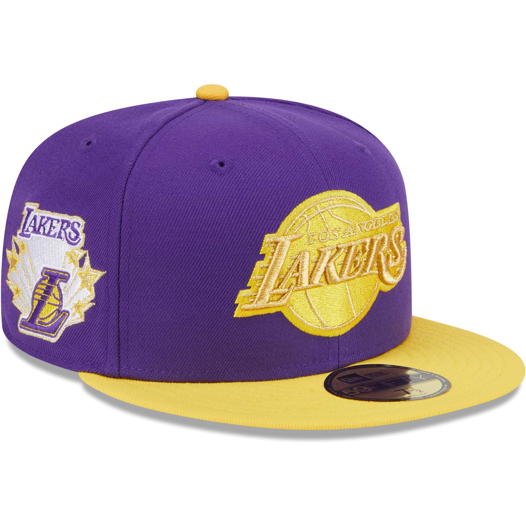 Official Los Angeles Lakers mens los angeles lakers new era purplegold gameday gold pop stars 59fifty fitted hat | Lakers Shop