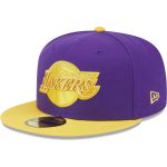 Official Los Angeles Lakers mens los angeles lakers new era purplegold gameday gold pop stars 59fifty fitted hat | Lakers Shop
