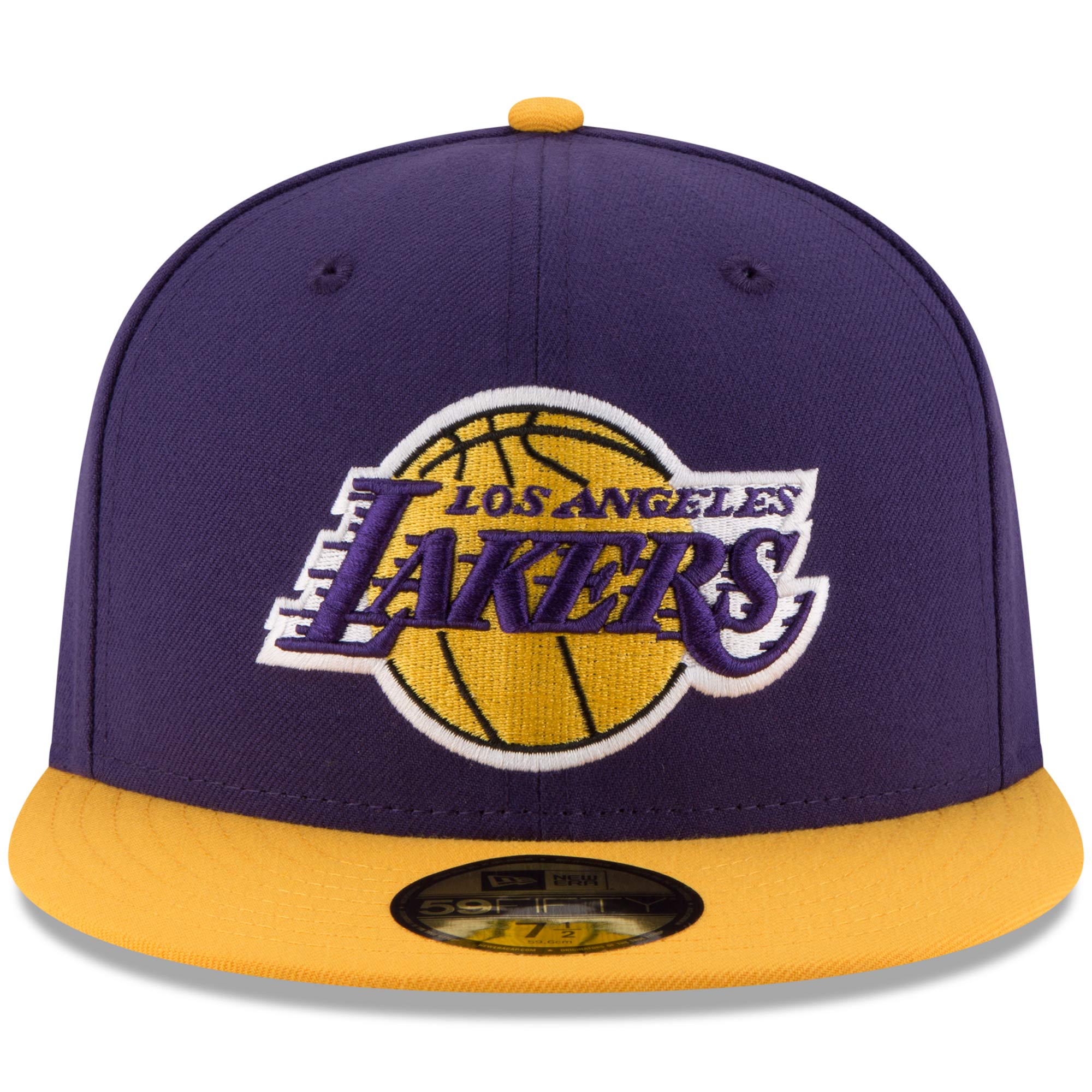 Official Los Angeles Lakers mens los angeles lakers new era purplegold official team color 2tone 59fifty fitted hat | Lakers Shop