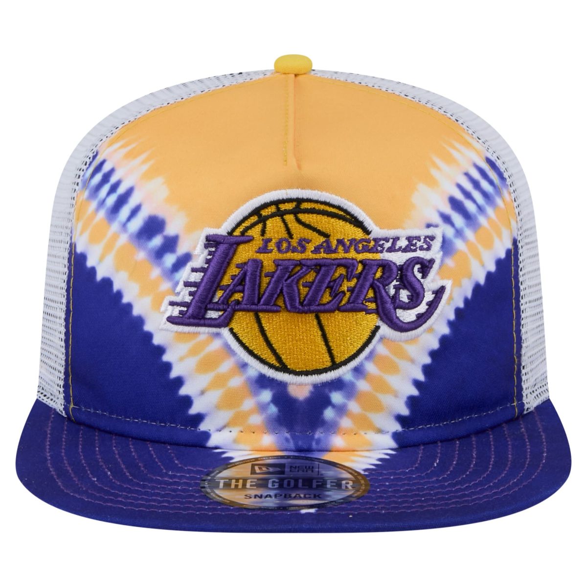 Official Los Angeles Lakers mens los angeles lakers new era purplegold throwback dye golfer snapback hat | Lakers Shop