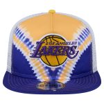Official Los Angeles Lakers mens los angeles lakers new era purplegold throwback dye golfer snapback hat | Lakers Shop