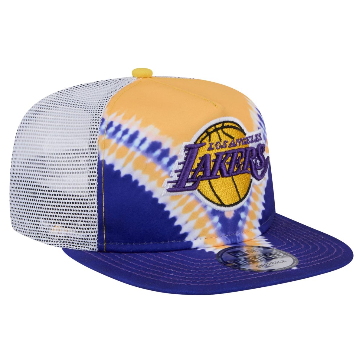Official Los Angeles Lakers mens los angeles lakers new era purplegold throwback dye golfer snapback hat | Lakers Shop