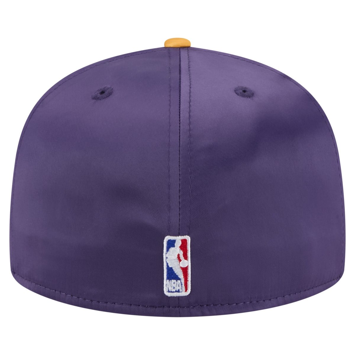 Official Los Angeles Lakers mens los angeles lakers new era purplegold throwback satin vintage pin two-tone 59fifty fitted hat | Lakers Shop