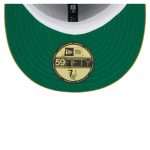 Official Los Angeles Lakers mens los angeles lakers new era purplegold throwback satin vintage pin two-tone 59fifty fitted hat | Lakers Shop