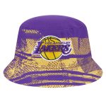 Official Los Angeles Lakers mens los angeles lakers new era purplegold tip-off bucket hat | Lakers Shop