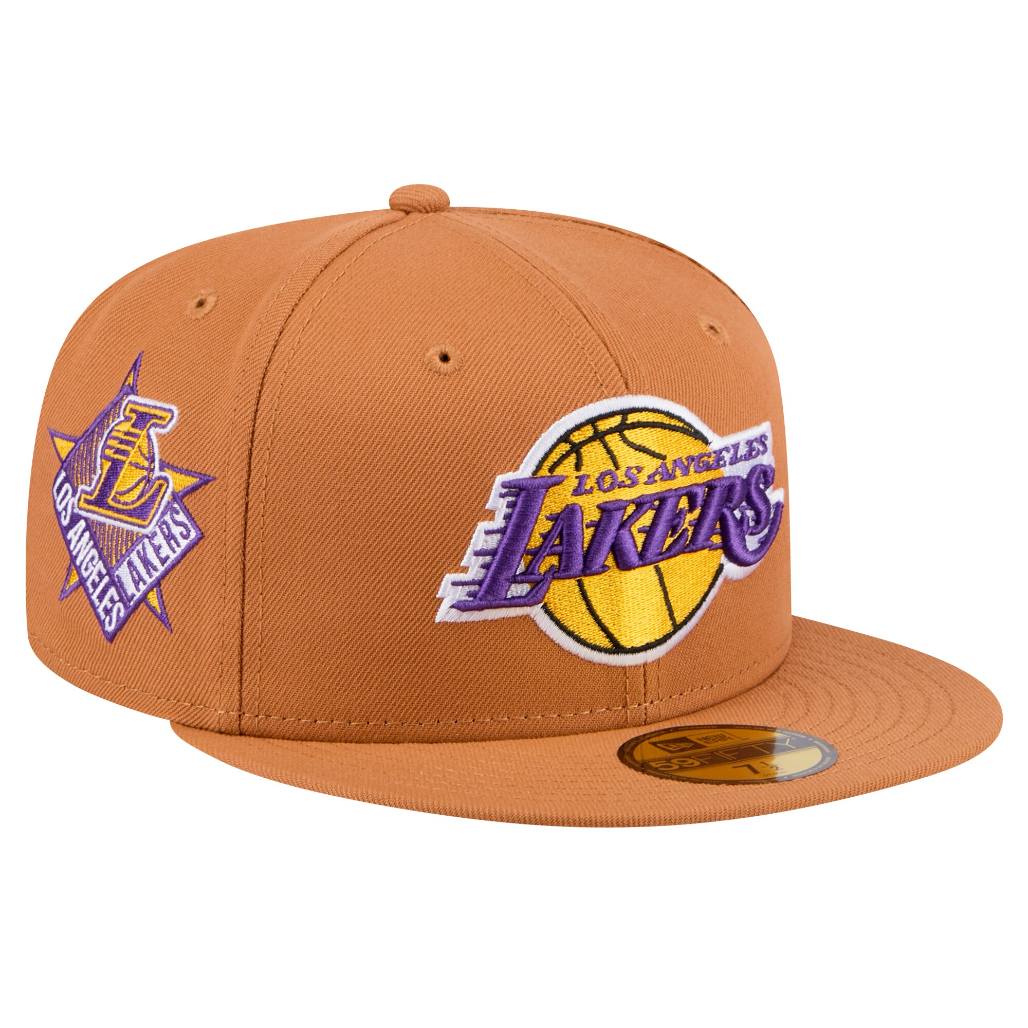 Official Los Angeles Lakers mens los angeles lakers new era tan color pack 59fifty fitted hat | Lakers Shop