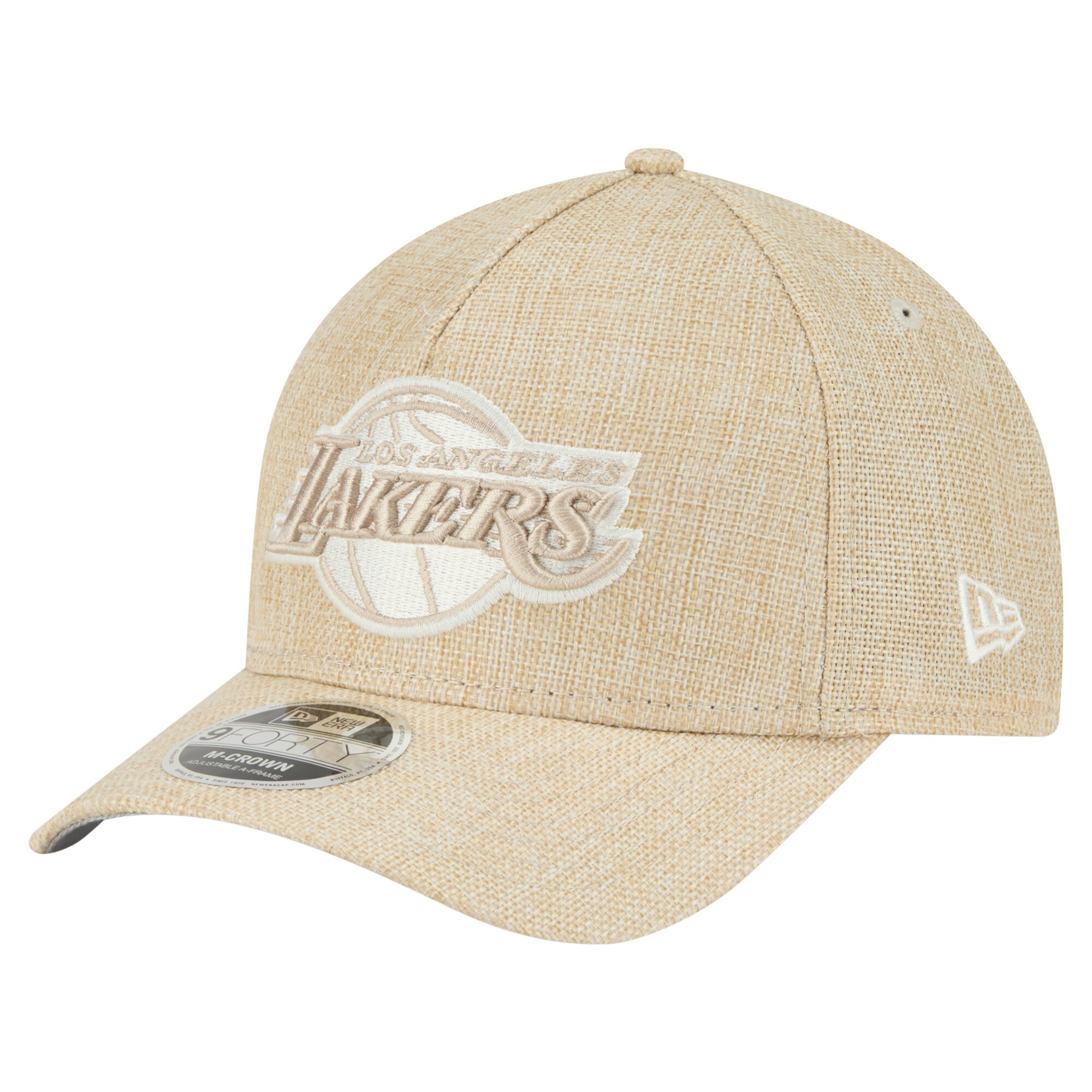 Official Los Angeles Lakers mens los angeles lakers new era tan injection woven a-frame 9forty adjustable hat | Lakers Shop