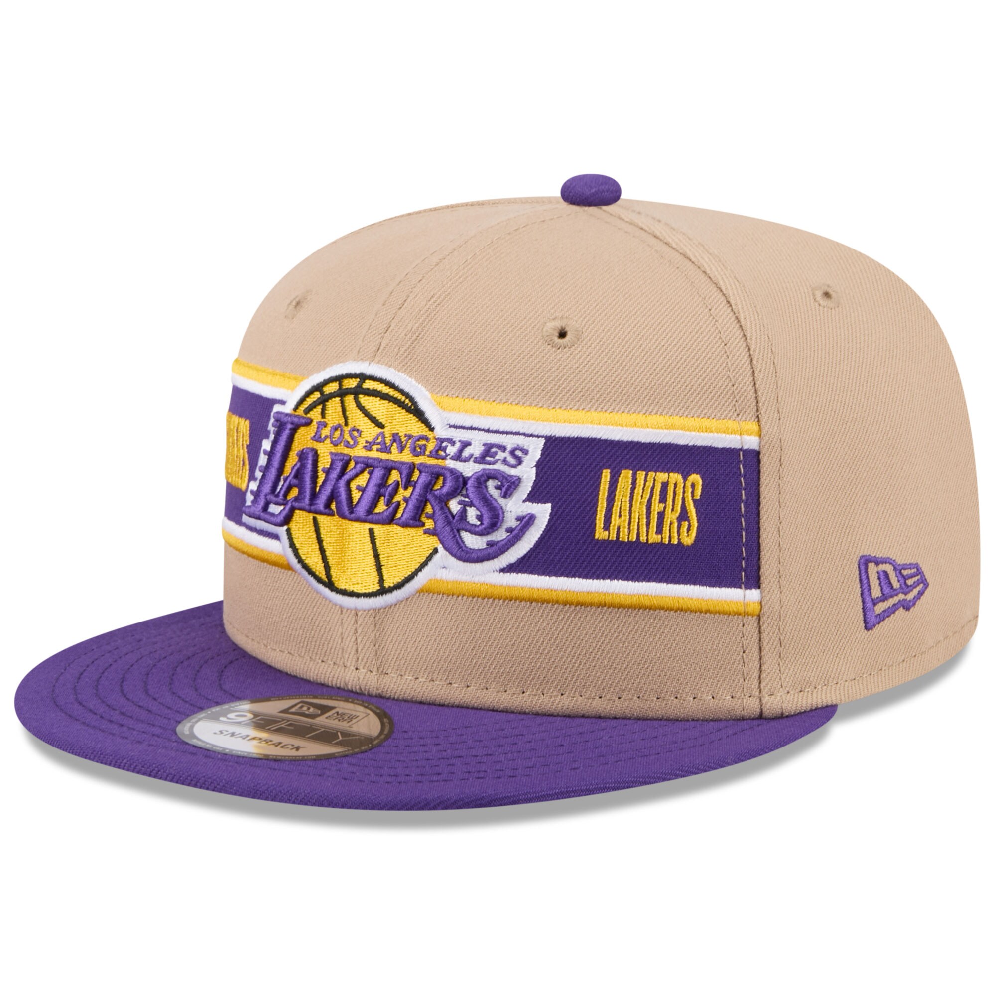 Official Los Angeles Lakers mens los angeles lakers new era tanpurple 2024 nba draft 9fifty snapback hat | Lakers Shop