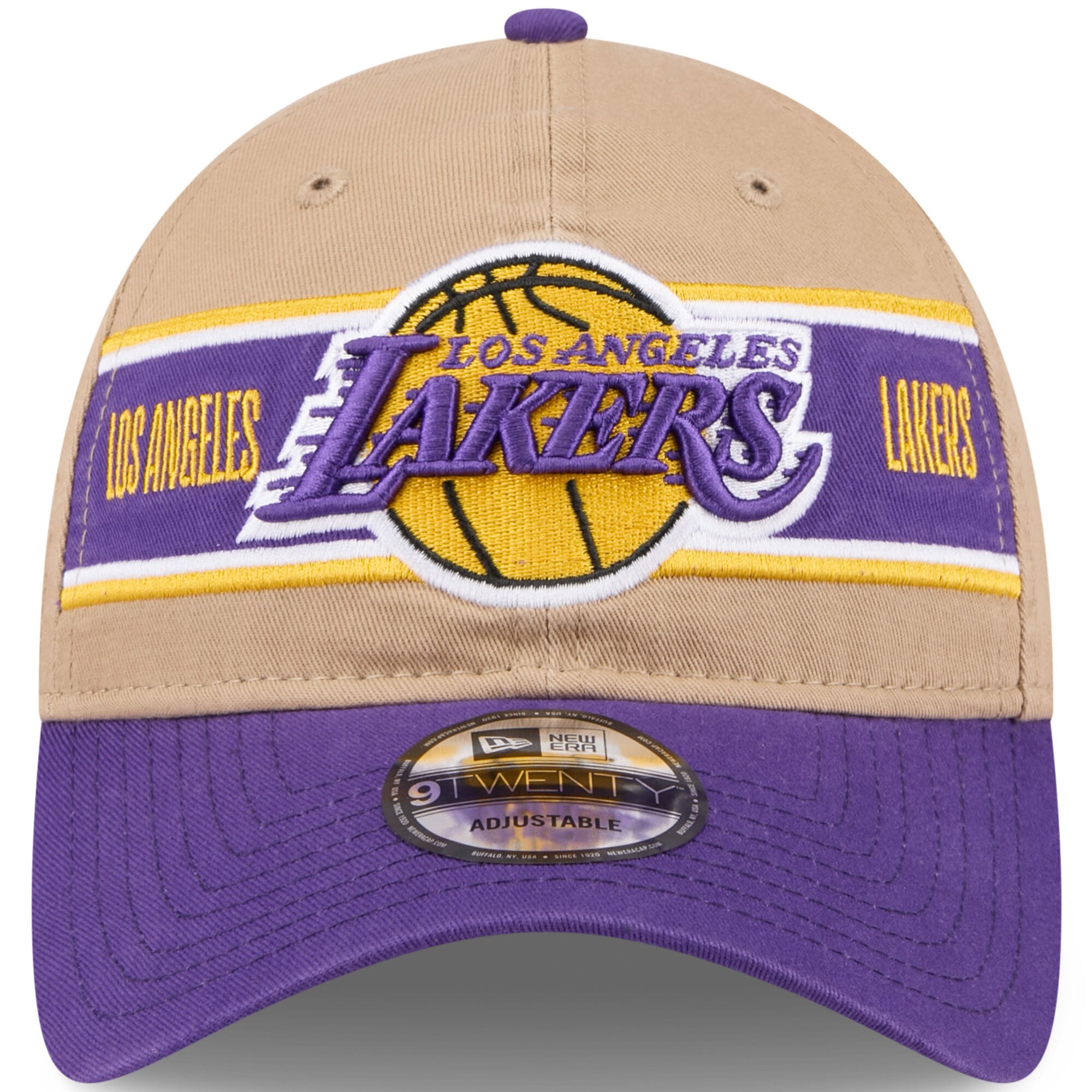 Official Los Angeles Lakers mens los angeles lakers new era tanpurple 2024 nba draft 9twenty adjustable hat | Lakers Shop