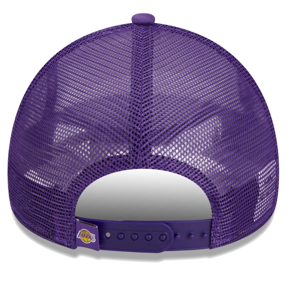 Official Los Angeles Lakers mens los angeles lakers new era white lift pass foam front trucker 9forty adjustable hat | Lakers Shop