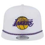 Official Los Angeles Lakers mens los angeles lakers new era white performance rope golfer adjustable hat | Lakers Shop