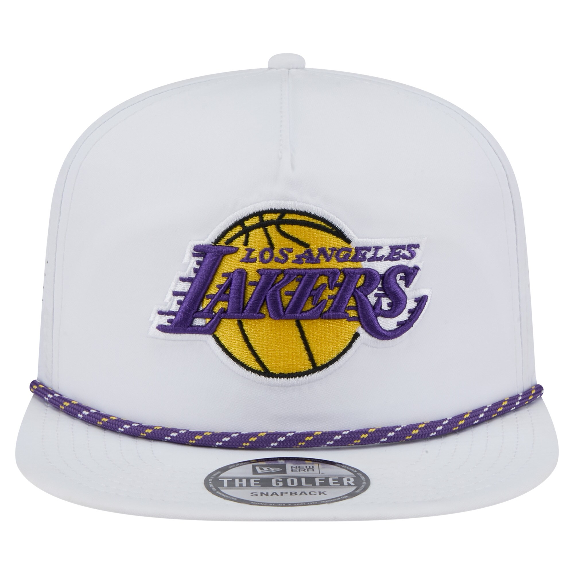 Official Los Angeles Lakers mens los angeles lakers new era white performance rope golfer adjustable hat | Lakers Shop
