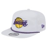 Official Los Angeles Lakers mens los angeles lakers new era white performance rope golfer adjustable hat | Lakers Shop