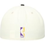 Official Los Angeles Lakers mens los angeles lakers new era whiteblack faux leather visor two-tone 59fifty fitted hat | Lakers Shop