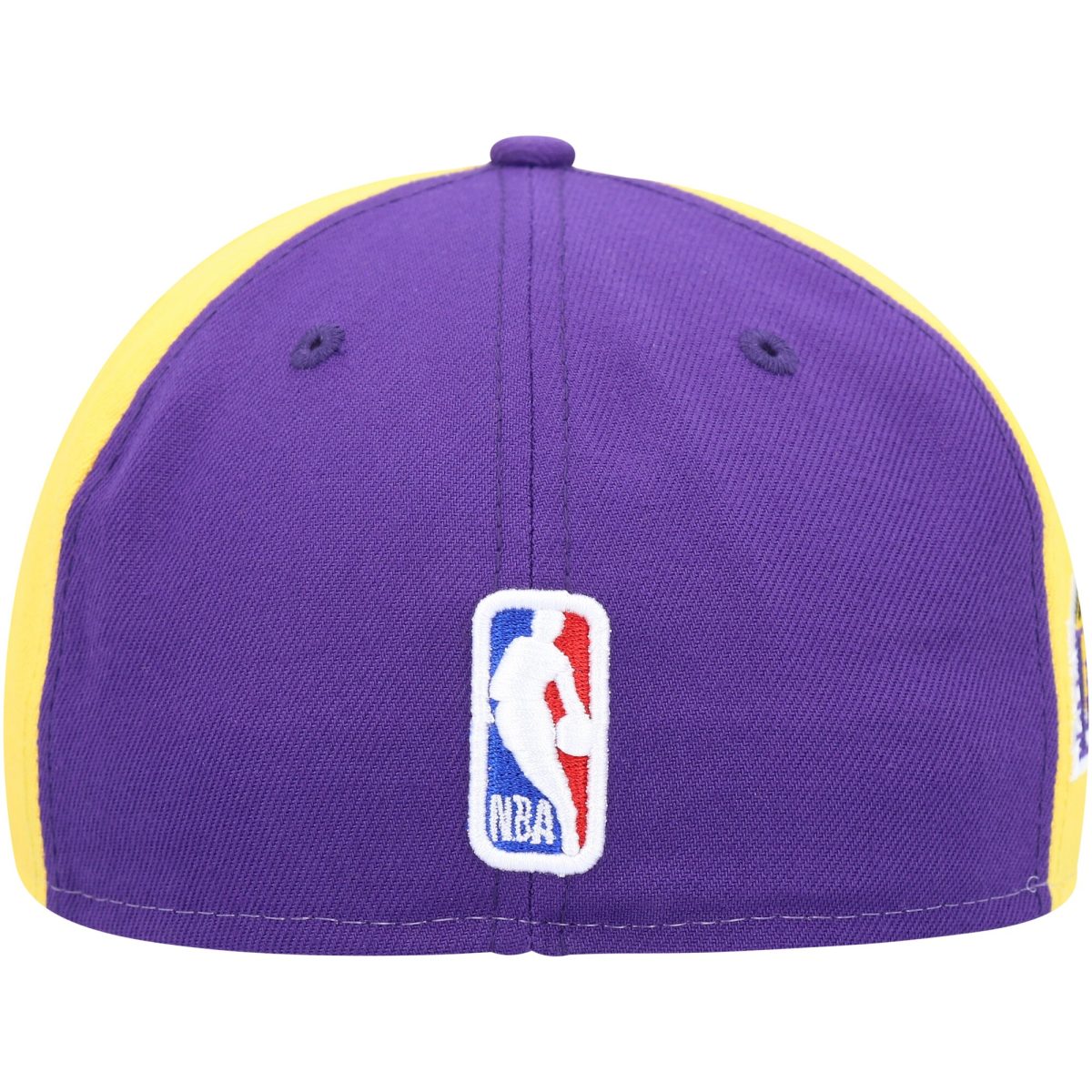 Official Los Angeles Lakers mens los angeles lakers new era whitepurple back half 9fifty fitted hat | Lakers Shop